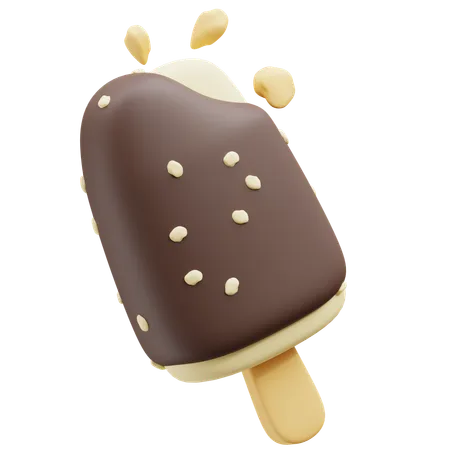 Chocolate ice cream stick  3D Icon