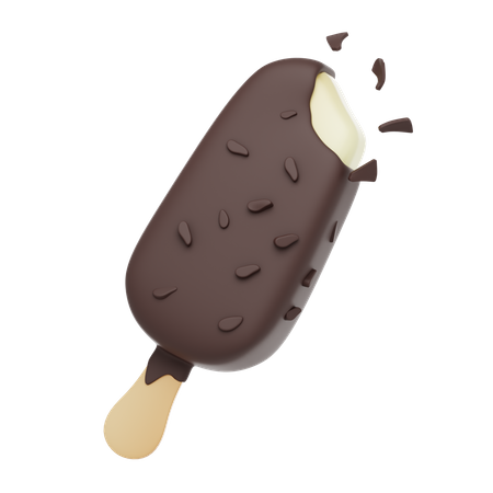 Chocolate Ice Cream Stick  3D Icon