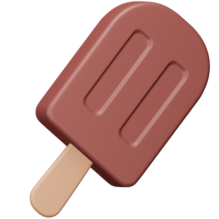 Chocolate Ice Cream Stick  3D Icon