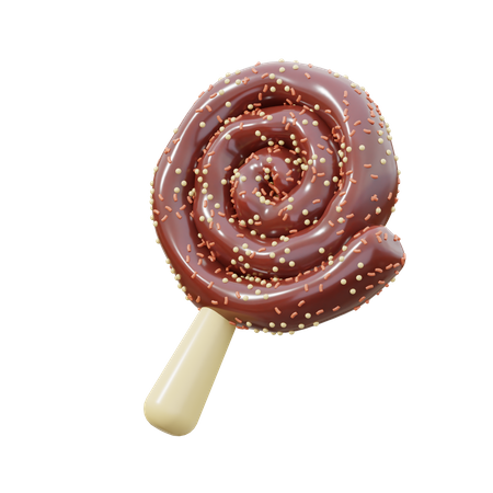 Chocolate Lollipop  3D Icon