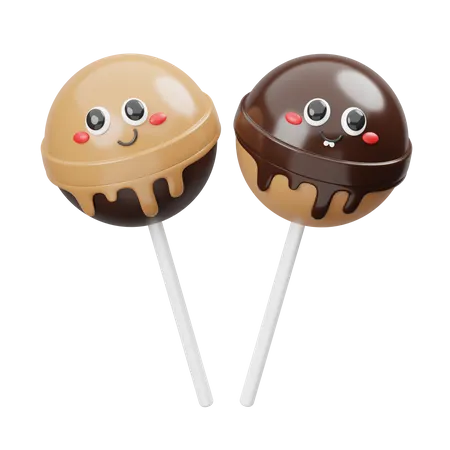 Chocolate Lollipop  3D Icon