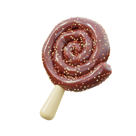 Chocolate Lollipop  3D Icon