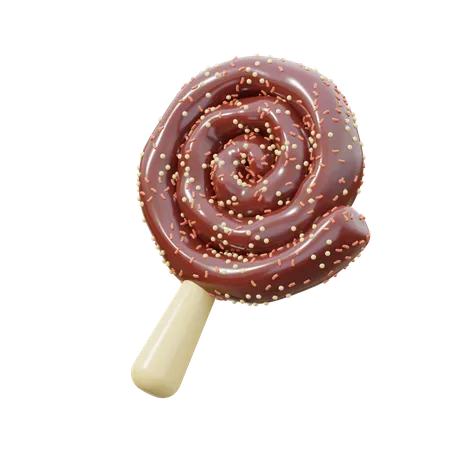 Chocolate Lollipop  3D Icon