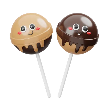 Chocolate Lollipop 3D Icon