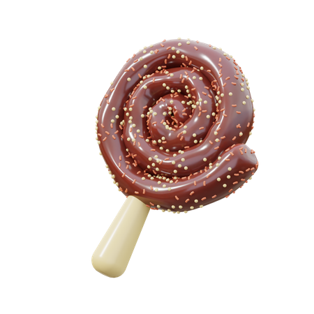 Chocolate Lollipop  3D Icon