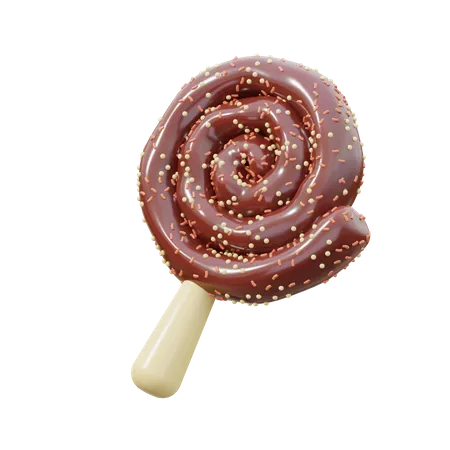 Chocolate Lollipop  3D Icon