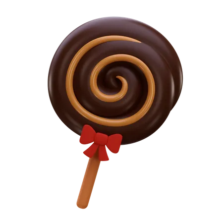 Chocolate Lollypop  3D Icon