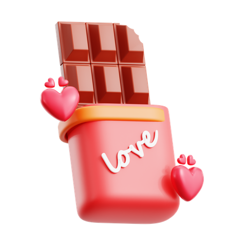 チョコレート愛  3D Icon