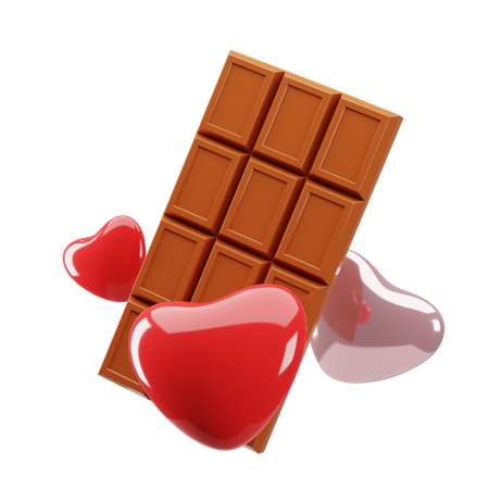 Chocolate Love  3D Illustration