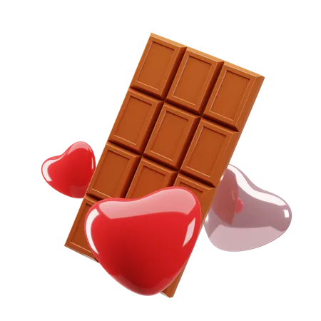 Chocolate Love  3D Illustration