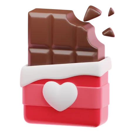 Bitten Chocolate Bar 3D Icon
