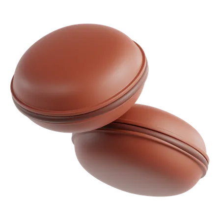 Chocolate Macarons  3D Icon