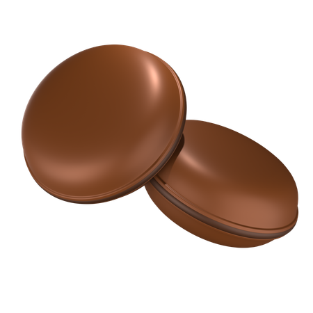 Chocolate Macarons  3D Icon