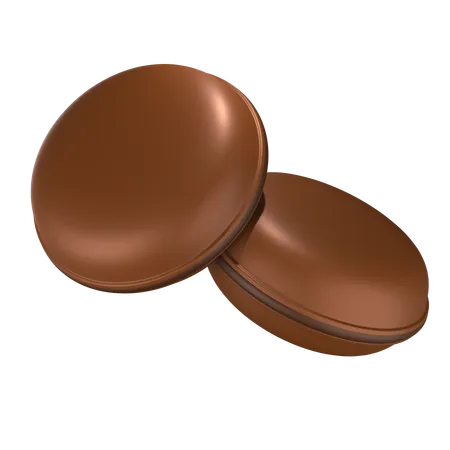 Chocolate Macarons  3D Icon