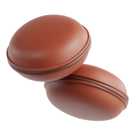 Chocolate Macarons  3D Icon