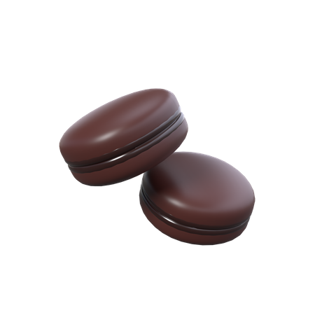 Chocolate Macaroon  3D Icon