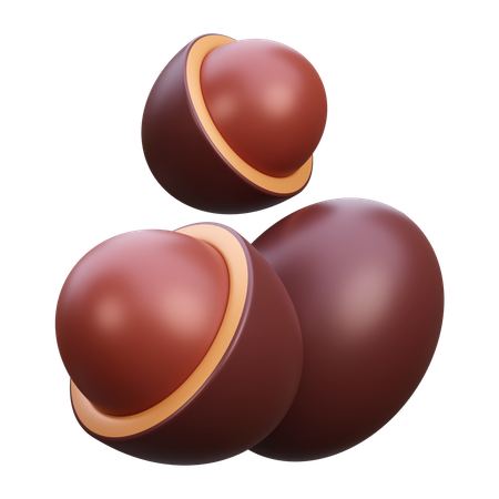 Cacahuete chocolate  3D Icon