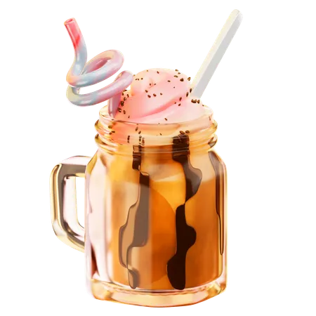 Chocolate milkshake  3D Icon