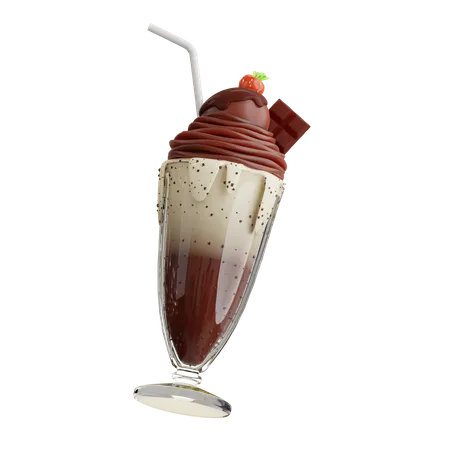 Chocolate Milkshake  3D Icon