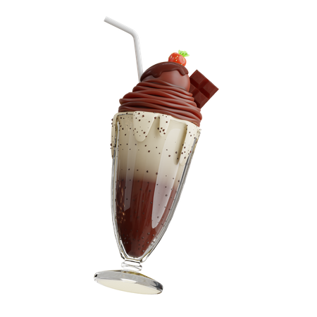 Chocolate Milkshake  3D Icon