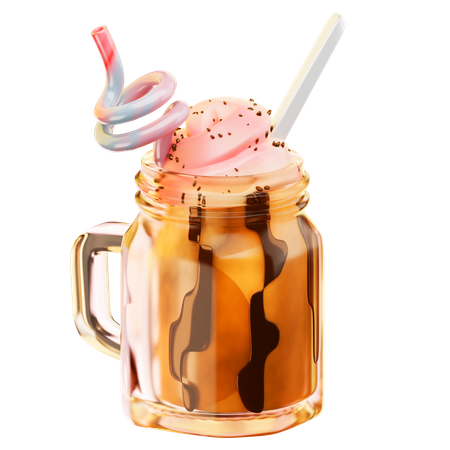 Chocolate milkshake  3D Icon