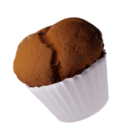 Chocolate Muffin 3D Icon