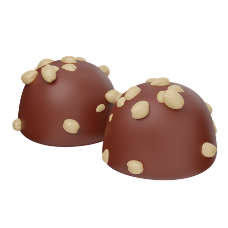 Noz de chocolate  3D Icon