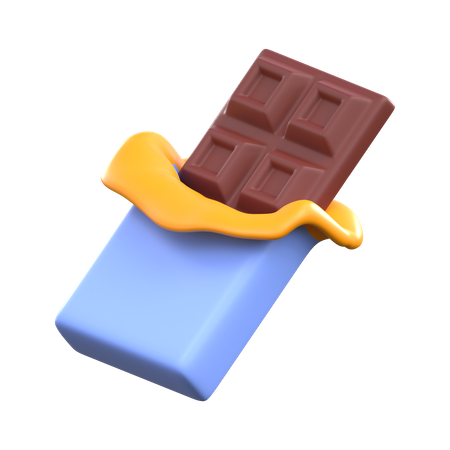 Chocolate negro  3D Icon