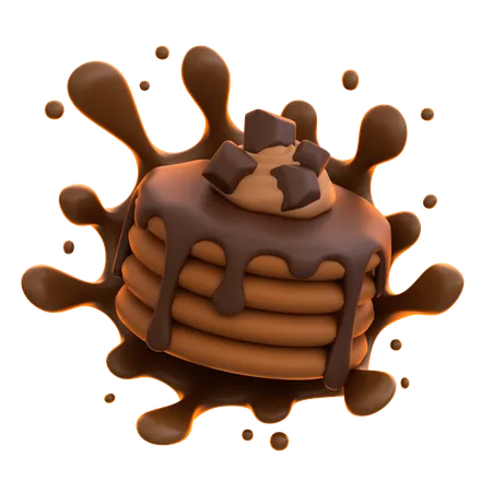 Chocolate Pancake  3D Icon