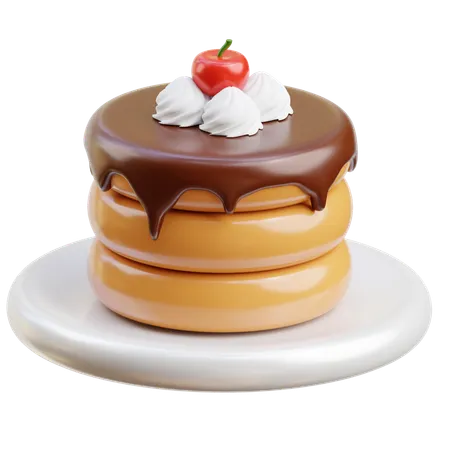 Chocolate pancake  3D Icon