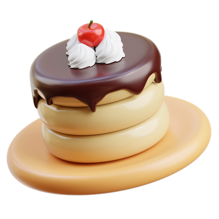 Chocolate pancake  3D Icon