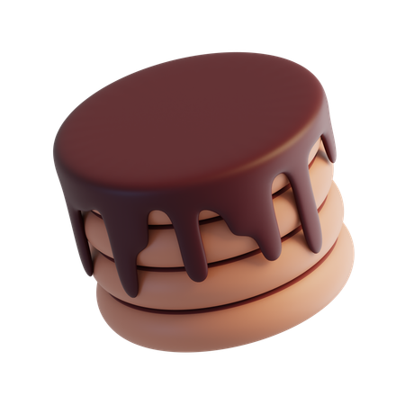 チョコレートパンケーキ  3D Icon