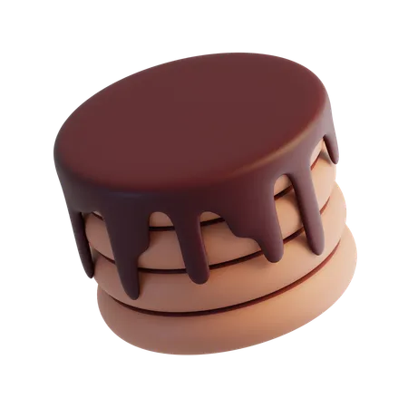 チョコレートパンケーキ  3D Icon