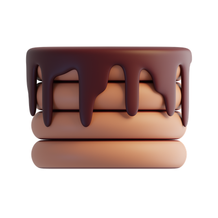 チョコレートパンケーキ  3D Icon