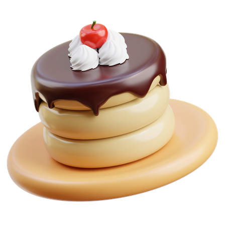 チョコレートパンケーキ  3D Icon