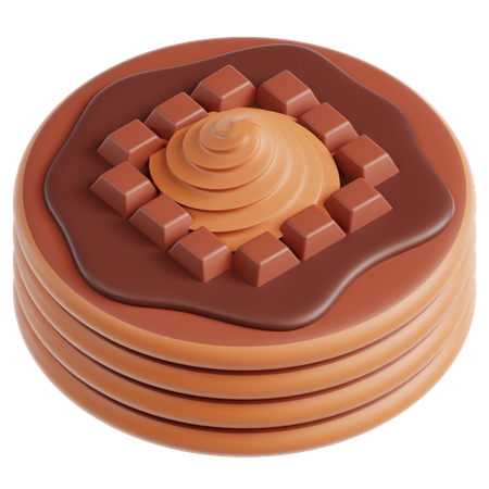 Chocolate Pancake  3D Icon