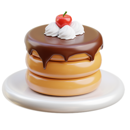 Chocolate pancake  3D Icon