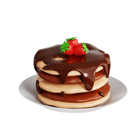 Chocolate Pancake  3D Icon