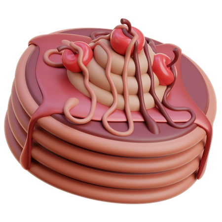 Chocolate Pancake  3D Icon