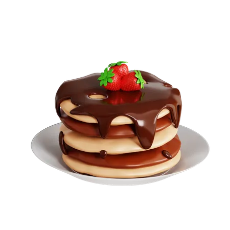 Chocolate Pancake  3D Icon