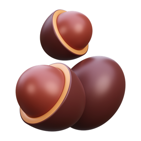 Chocolate Peanut  3D Icon