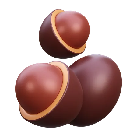 Chocolate Peanut  3D Icon