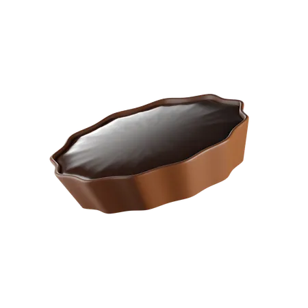 Chocolate Pie 3 D Render Isolated Images 3D Icon