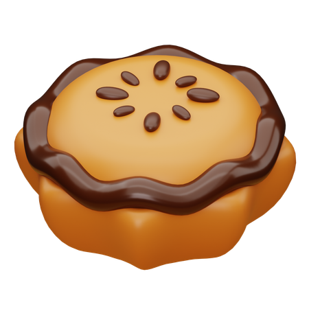 초콜릿 파이  3D Icon