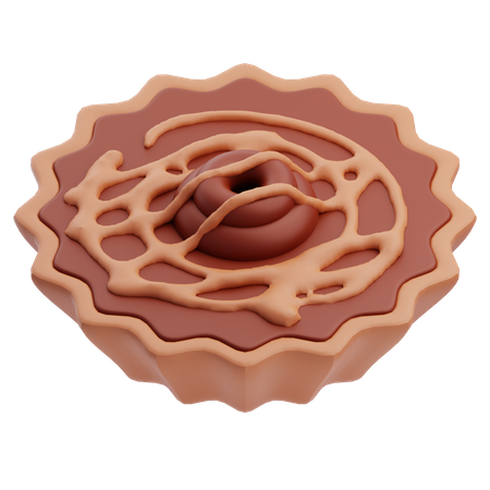 Chocolate Pie  3D Icon