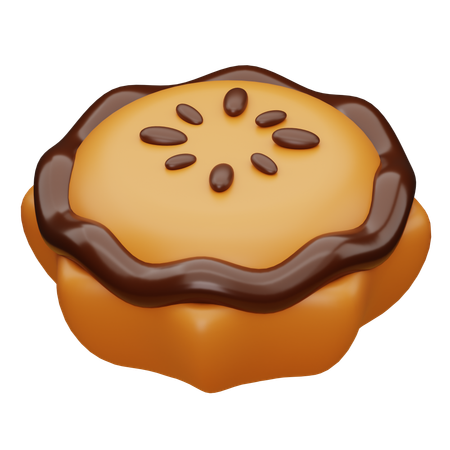 Chocolate Pie  3D Icon