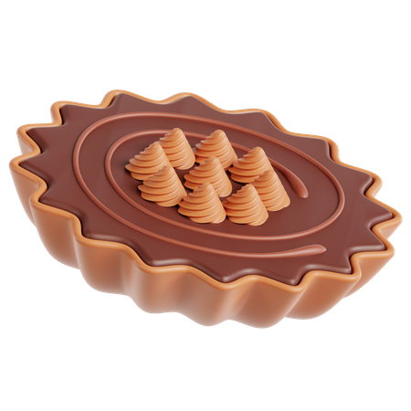 Chocolate Pie Tart  3D Icon