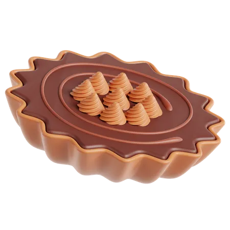 Chocolate Pie Tart  3D Icon