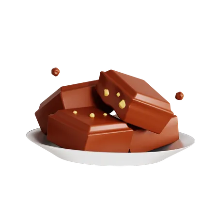 Chocolate Piece  3D Icon