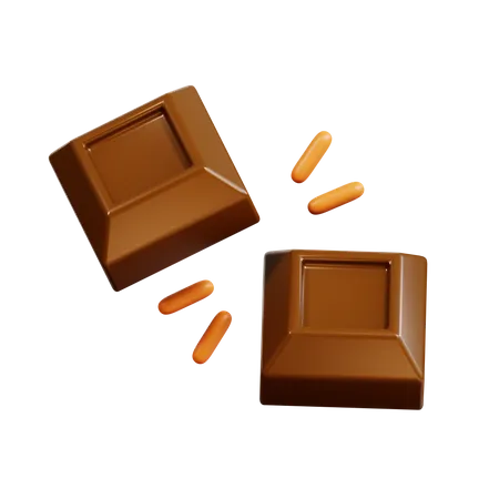 Chocolate Piece  3D Icon